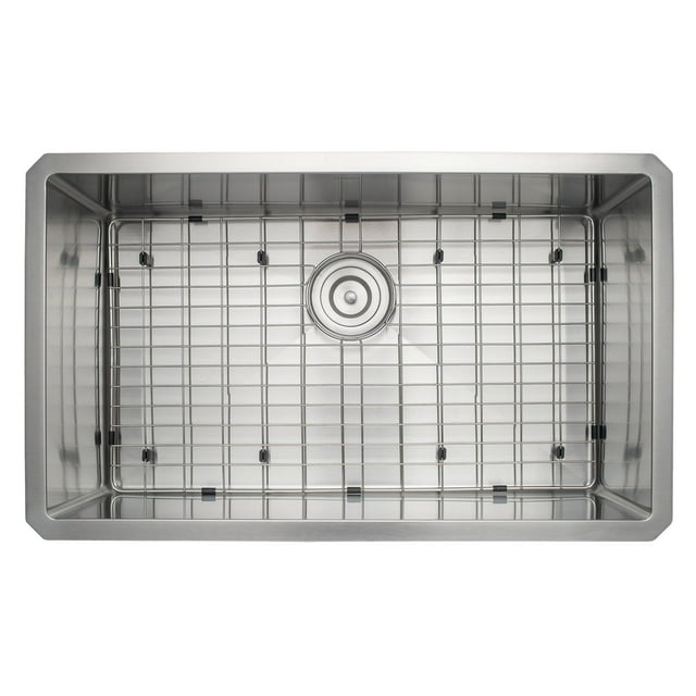 Ancona Prestige Series Stainless Steel 30'' x 18'' Undermount Kitchen Sink with Grid and Strainer