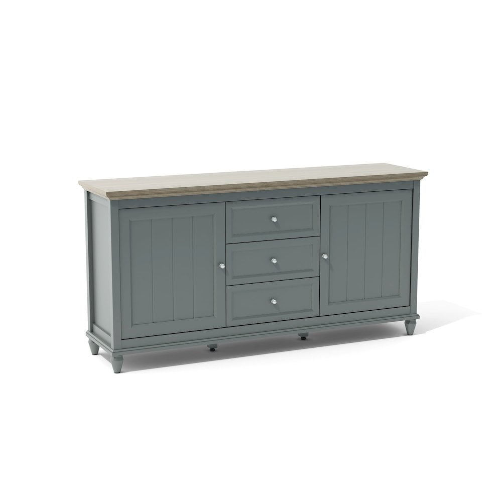 Elegant Sideboard Buffet Cabinet - Grey Brown Storage Credenza for Dining Room Living Room