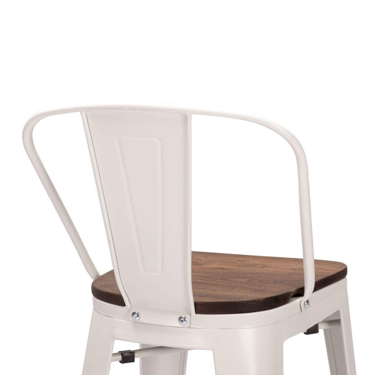 Andeworld  farmhouse bar stools ,counter height bar stools set of 4 - Set of 4 White 26inch Counter Height N/A 200 lbs to 300 lbs