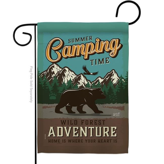 Angeleno Heritage G135223-BO Adventure Camping Outdoor 13 x 18.5 in. Double-Sided Decorative Vertical Garden Flags for House Decoration Banner Yard Gift