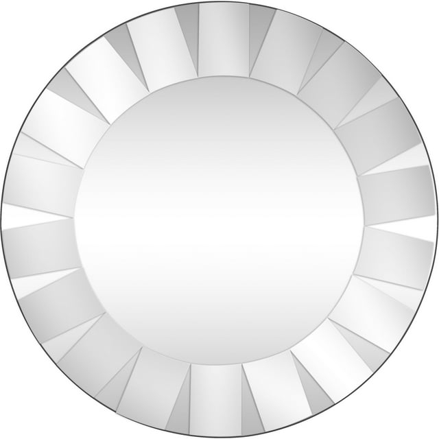 Angled Petal Round Mirror