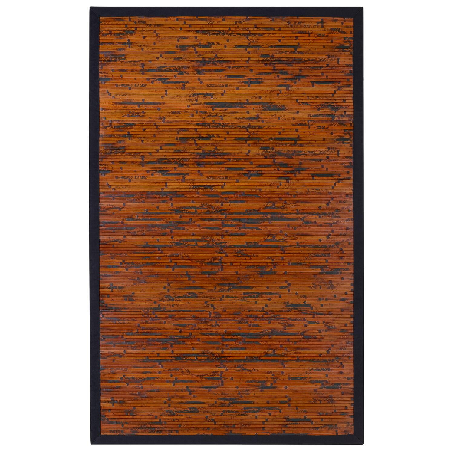 Anji Mountain Cobblestone Mahogany Bamboo Rug, 2' x 3', Brown