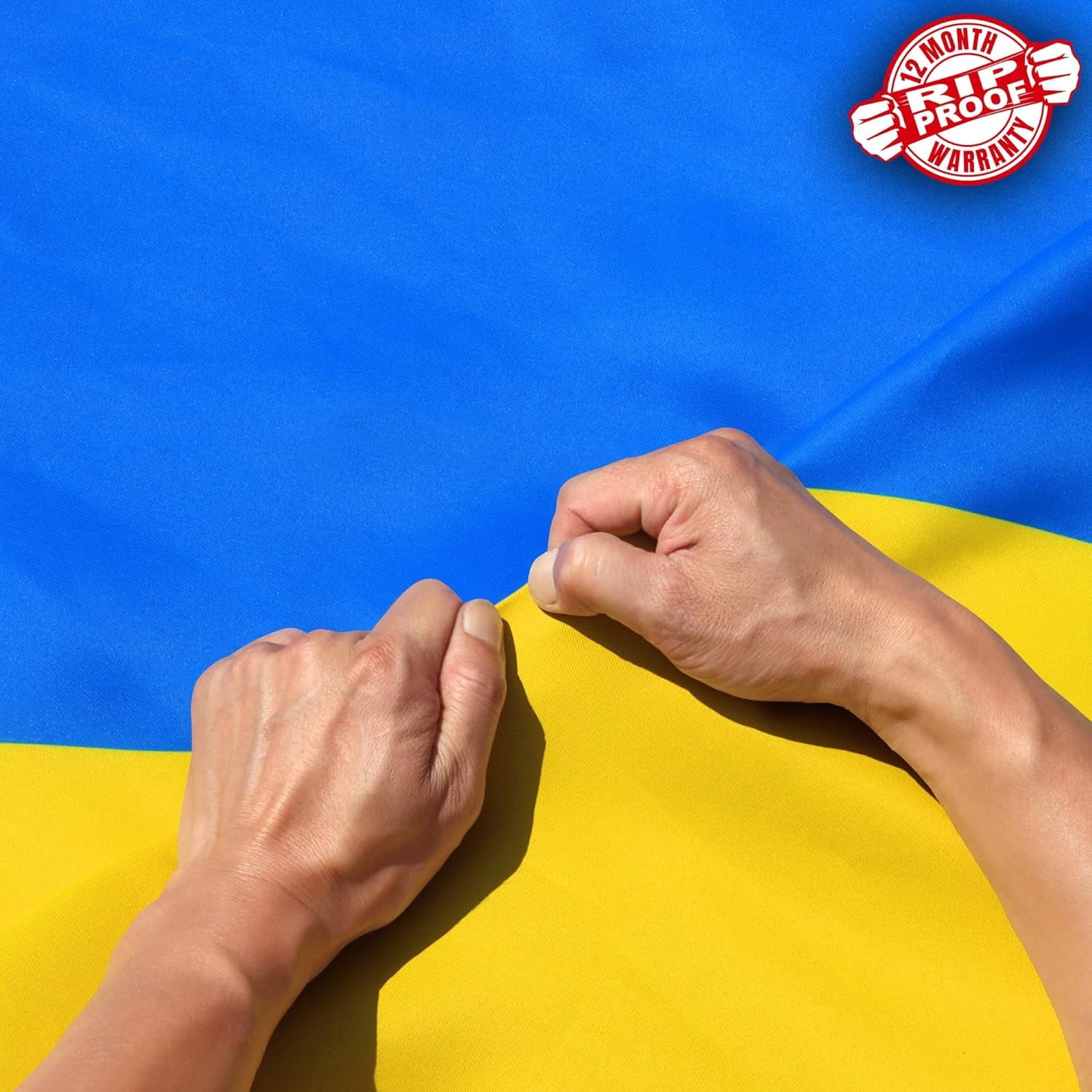 Anley Rip-Proof Double Sided 3-Ply Ukraine Flag 3x5 Ft - The Strongest Longest Lasting Ukrainian National Flag 3X5 Ft