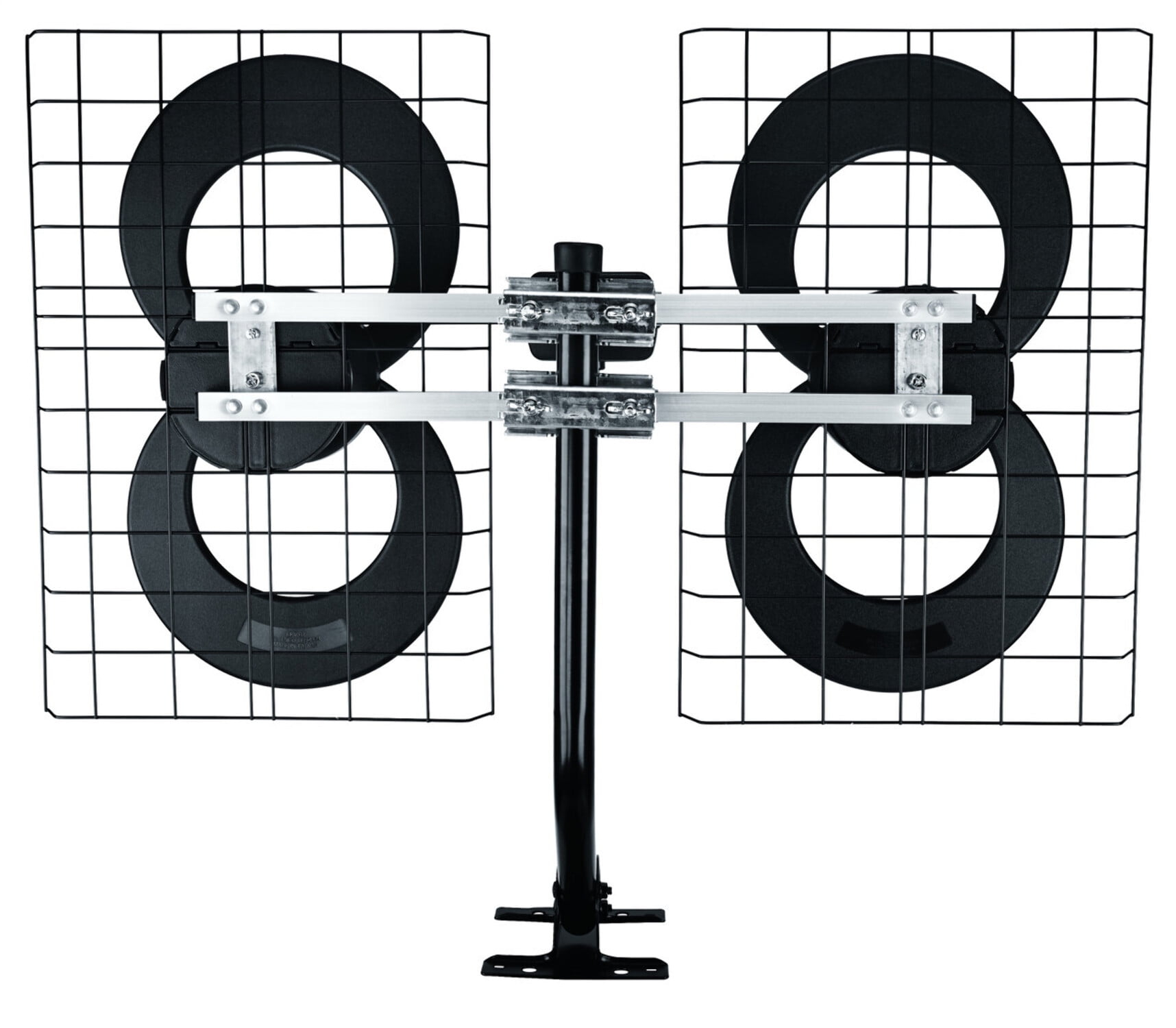 Antennas Direct ClearStream 4 UHF Indoor Outdoor TV Antenna, Multi-Directional, 70+ mile Range, 4K 8K UHD, NEXTGEN TV — with 20-In. Mast, Reflectors, C4-CJM