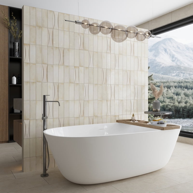 Antiek 3.94'' W x 3.94'' L Beveled Ceramic Singular Tile