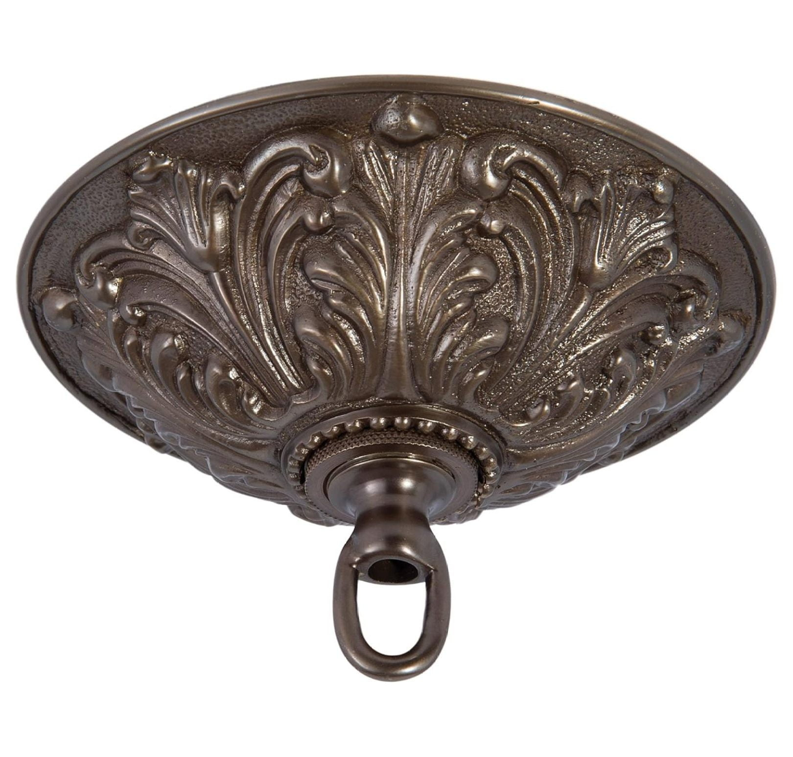Antique Bronze Finish Cast Brass Screw Collar Canopy Kit