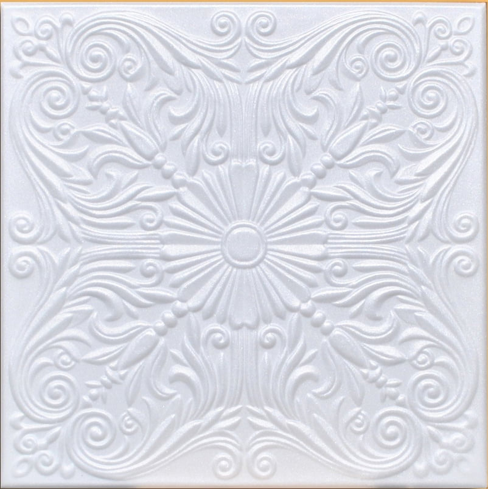 Antique Ceilings White Styrofoam Ceiling Tile Astana (Package of 8 Tiles) - same as Spanish Silver and R139