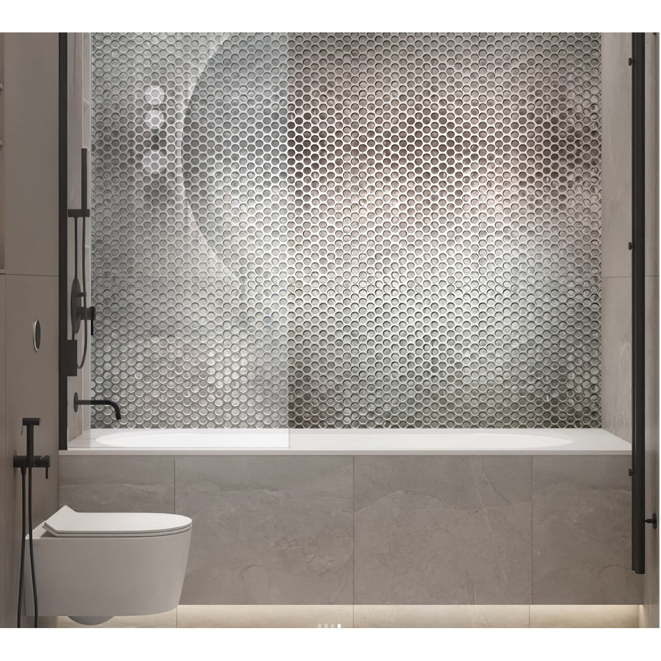 Glass Penny Round Mosaic Tile - 12.2" X 12.2" Sheet For Kitchen, Bathroom Or Wall Panel (10-Pack)