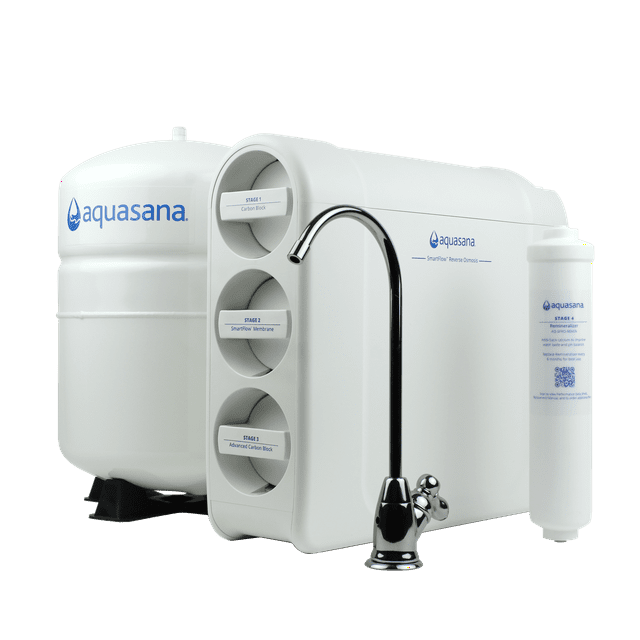 Aquasana SmartFlow™ Reverse Osmosis Water Filter System - Chrome Faucet - AQ-SFRO-CHR