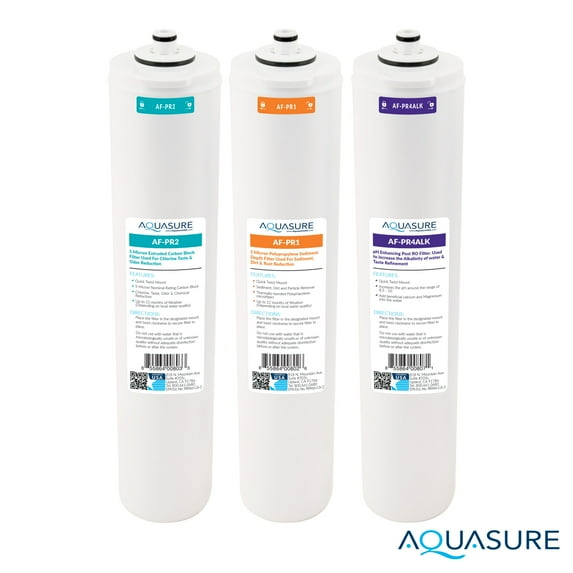 Aquasure ‎‎Premier Series Stage 1, 2 & 4 Replacement Water Filter Cartridge Set for AS-PR75/AS-PR100