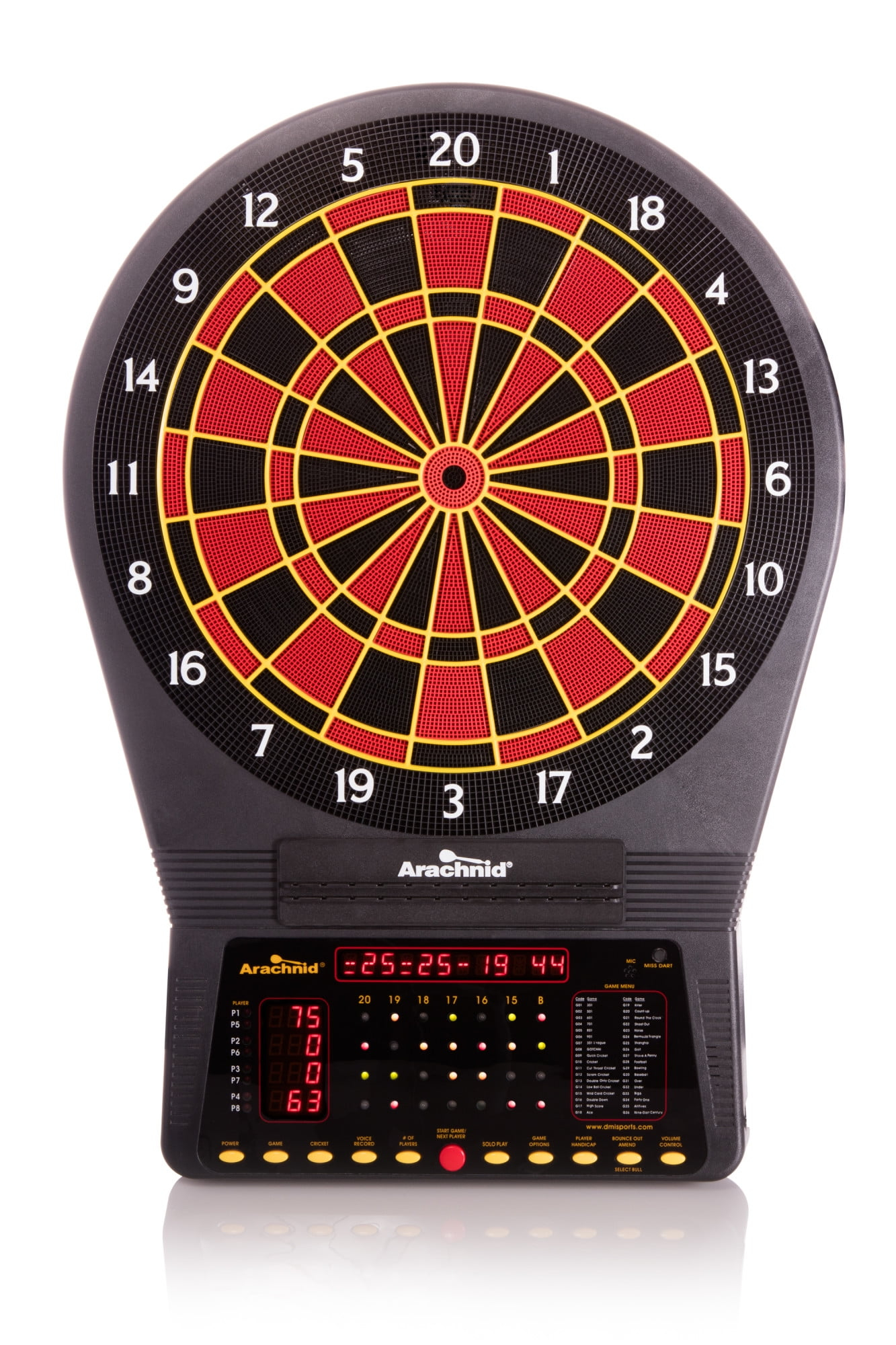 Arachnid Cricket Pro 750 Electronic Dartboard Features 36 Games with 175 Variations for up to 8 Players