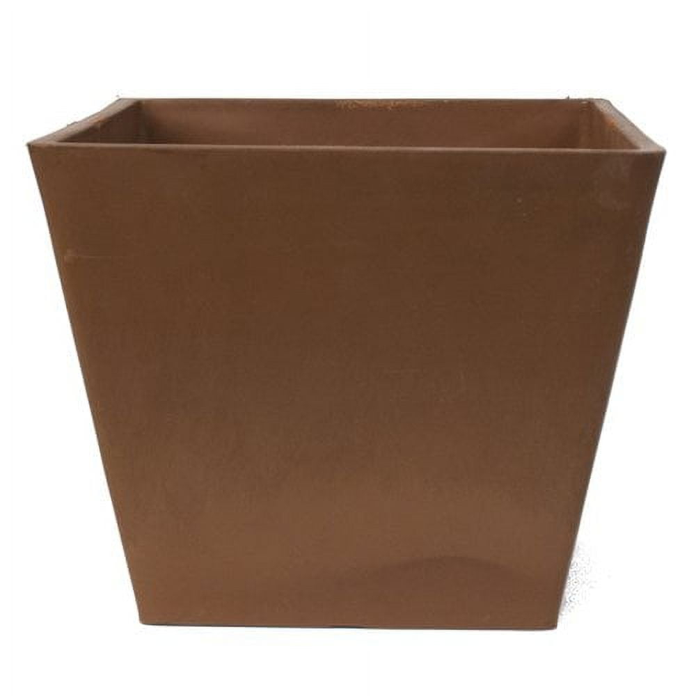 Arcadia Garden Products 12x12x10" PSW Simplicity Square Planter, Chocolate