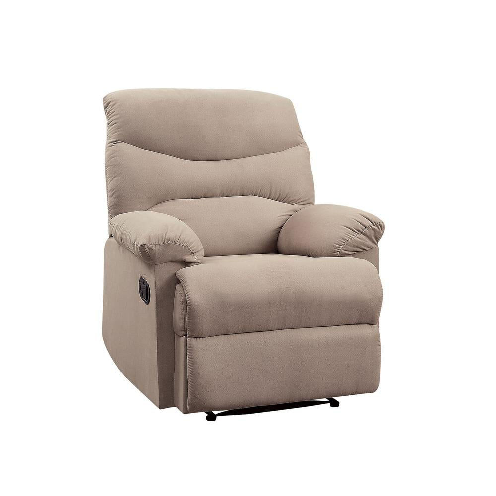 Acme Furniture Arcadia Woven Fabric Reclining Sofa Light Brown