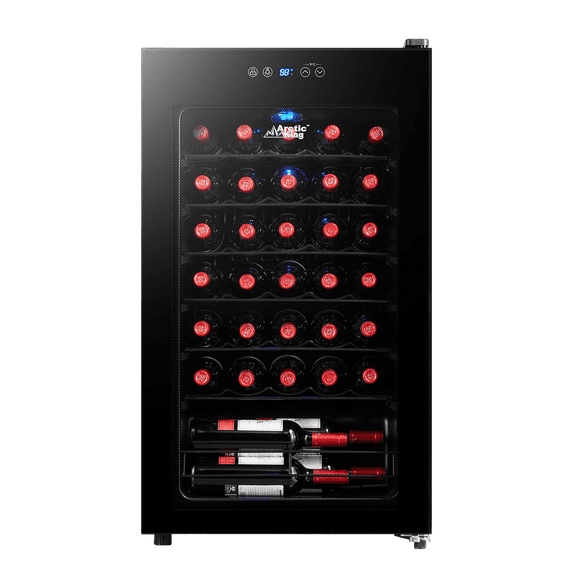 Arctic King Premium 34-Bottle Standard Wine Cooler, Glass Door, AWCA034ADB