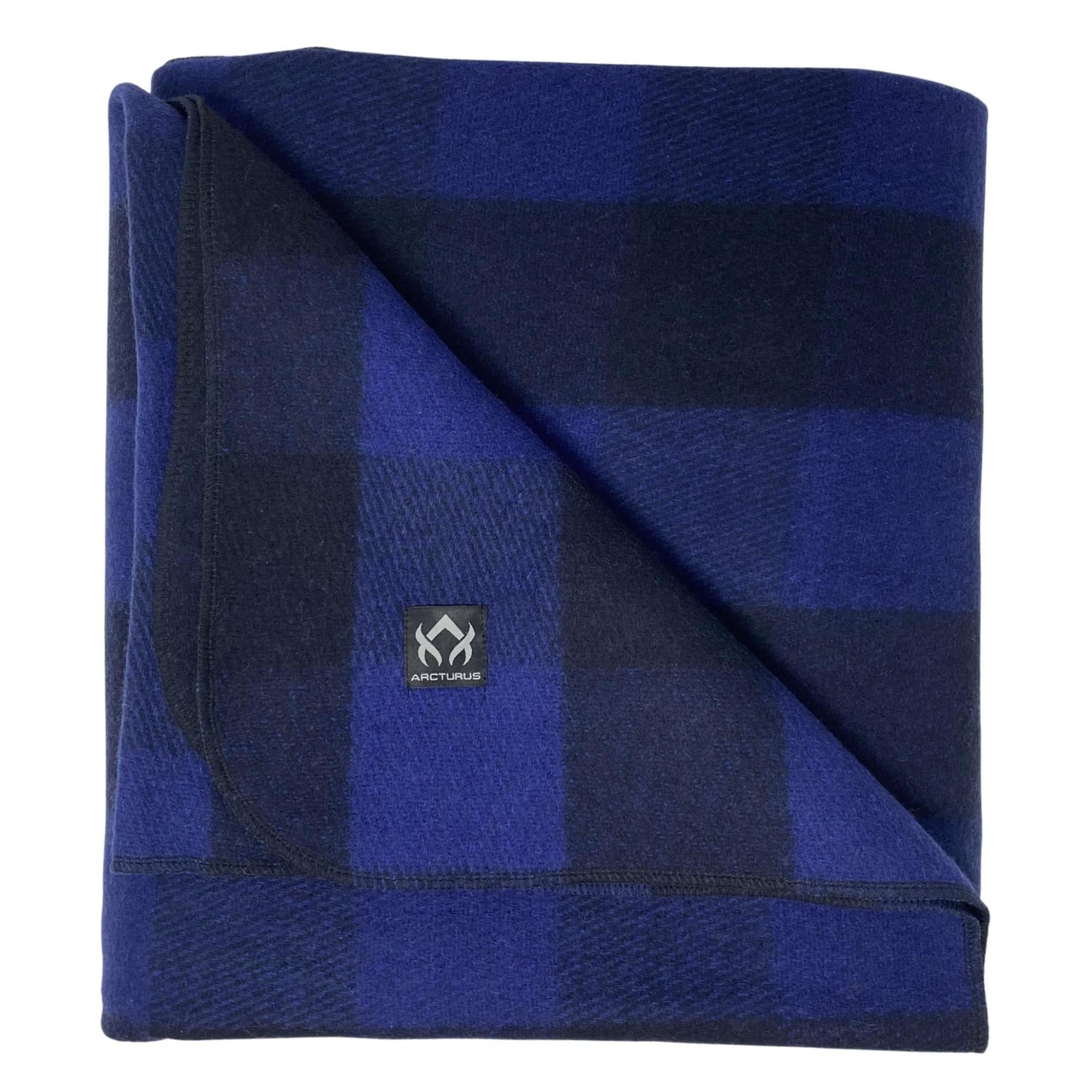 Arcturus Buffalo Plaid Wool Blanket, 64" x 88", Loom-Woven