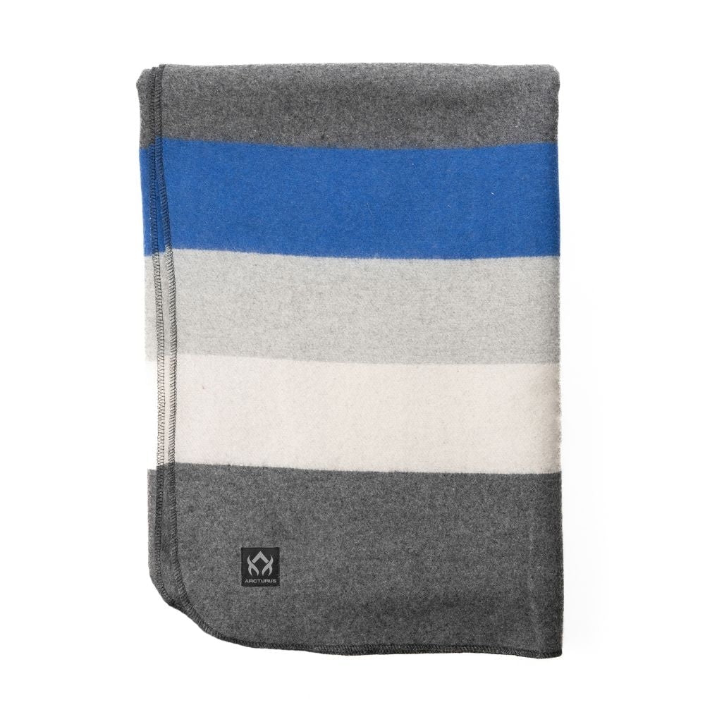 Arcturus Rainier Striped Wool Blanket (64" x 88"), 4.5 lbs
