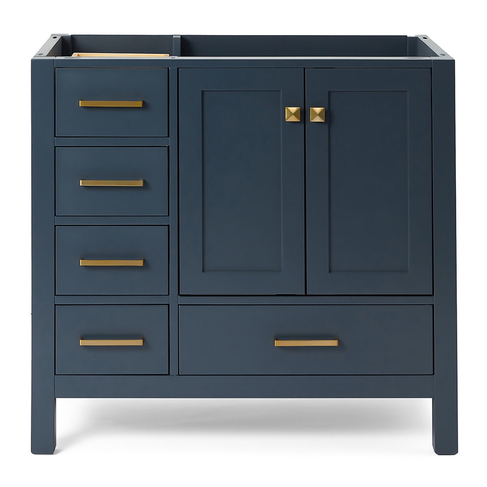Ariel A037s-R-Bc Cambridge 36" Single Free Standing Wood Vanity Cabinet Only - Blue