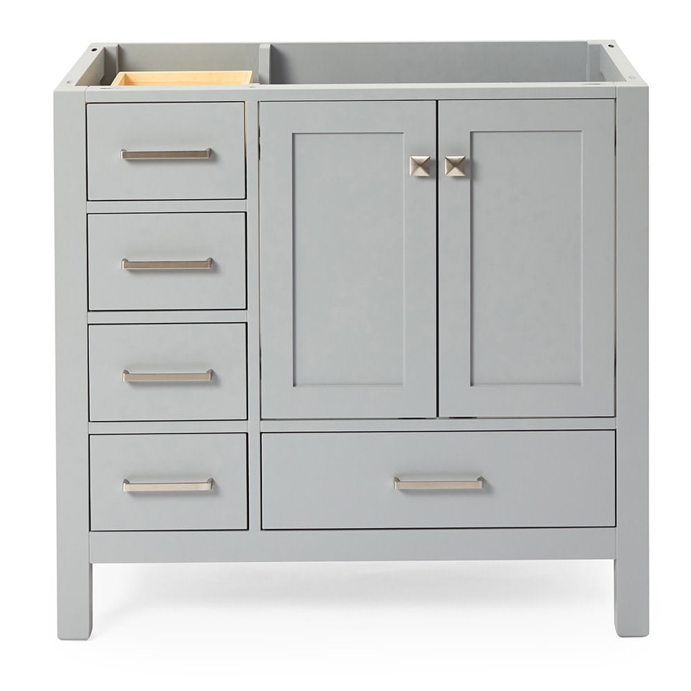 Ariel A037s-R-Bc Cambridge 36" Single Free Standing Wood Vanity Cabinet Only - Grey