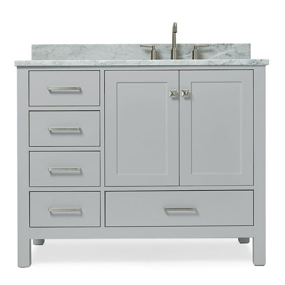Ariel A043srcw2rvo Cambridge 42" Free Standing Single Basin Vanity Set - Grey