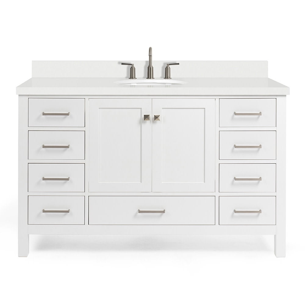 Ariel A055swqovo Cambridge 55" Free Standing Single Basin Vanity Set - White