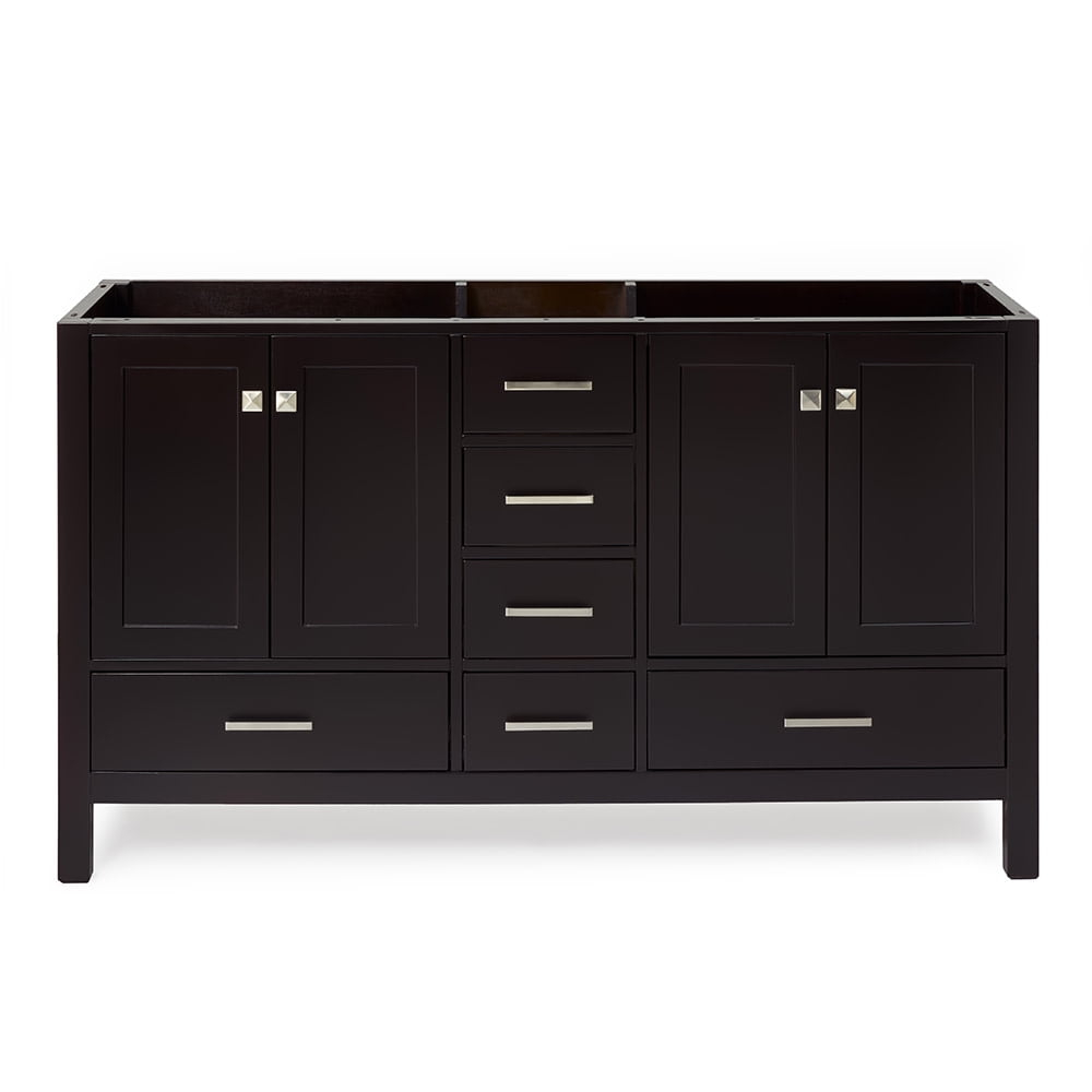 Ariel A061d-Bc Cambridge 60" Double Free Standing Vanity Cabinet Only - Brown