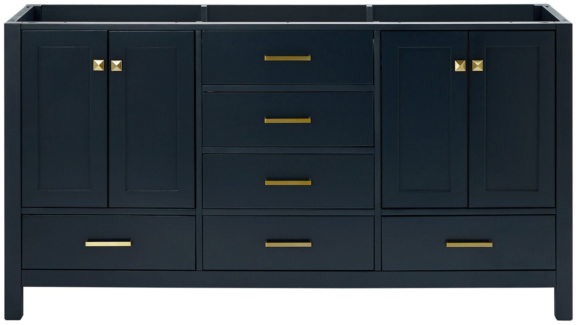 Ariel A067d-Bc Cambridge 66" Double Free Standing Vanity Cabinet Only - Blue