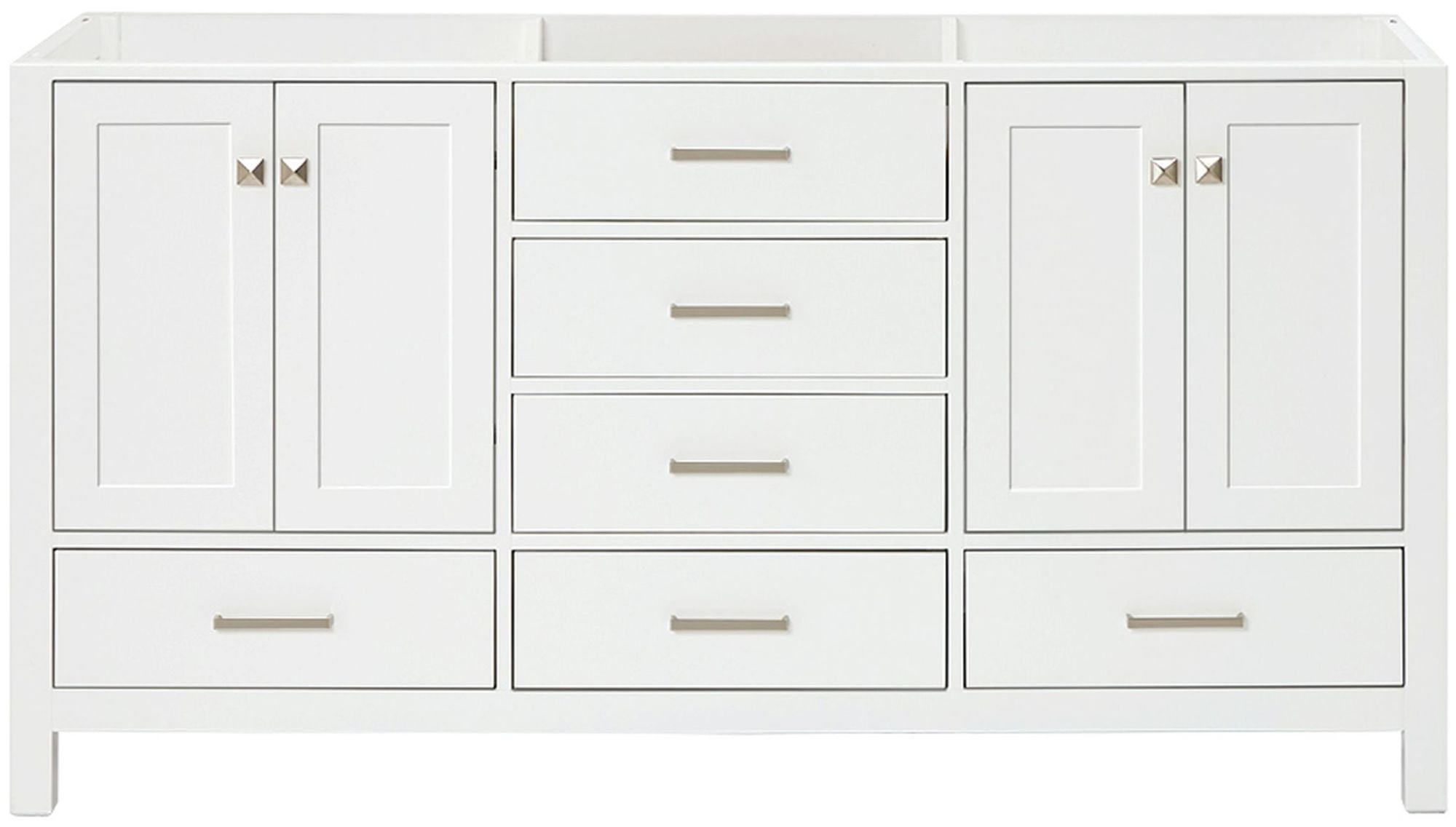 Ariel A067d-Bc Cambridge 66" Double Free Standing Vanity Cabinet Only - White