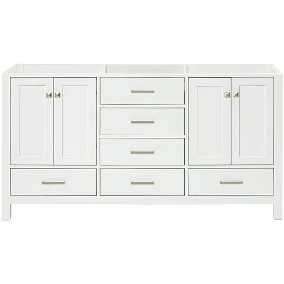 Ariel A067d-Bc Cambridge 66" Double Free Standing Vanity Cabinet Only - White