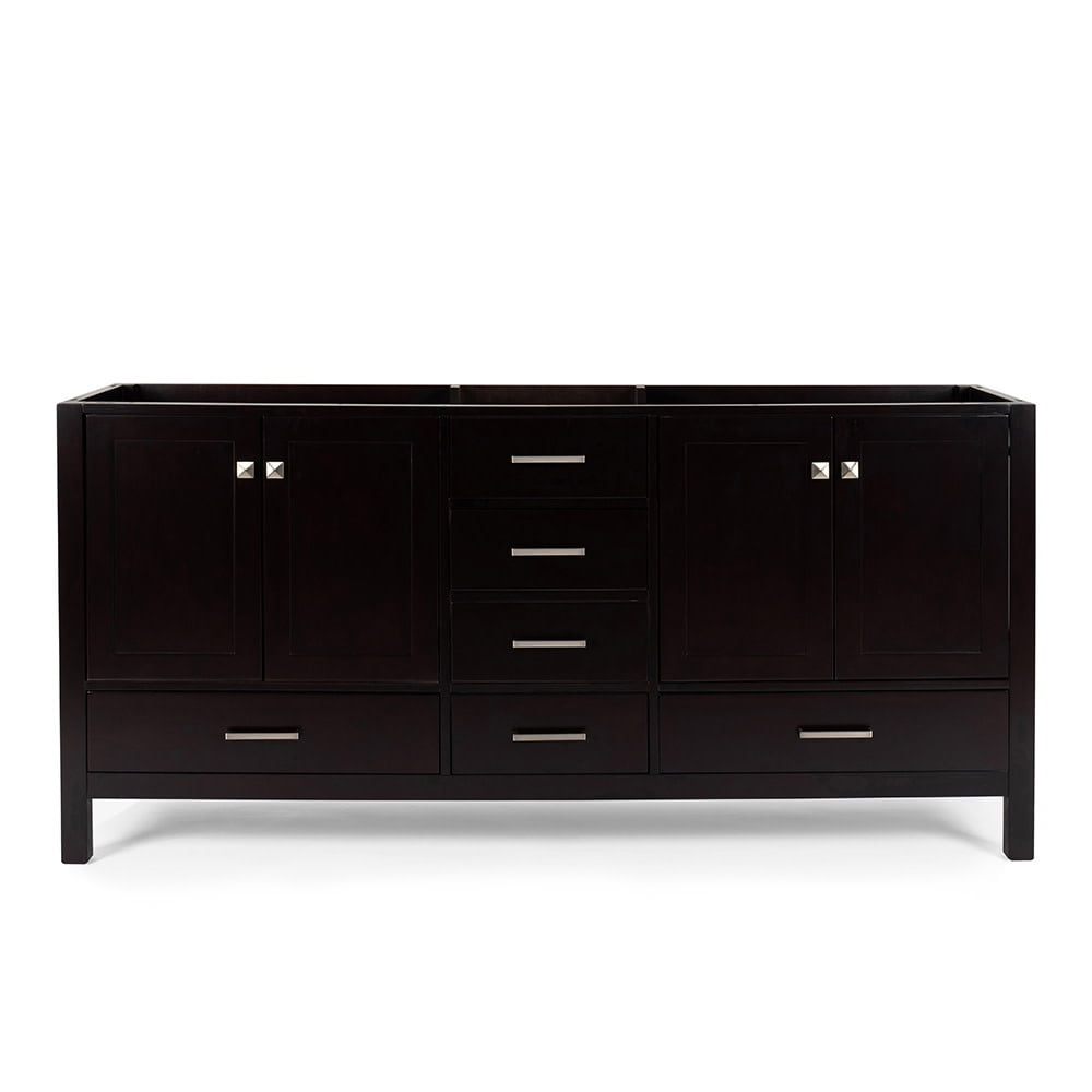 Ariel A073d-Bc Cambridge 72" Double Free Standing Vanity Cabinet Only - Brown