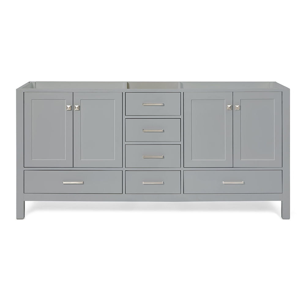 Ariel A073d-Bc Cambridge 72" Double Free Standing Vanity Cabinet Only - Grey