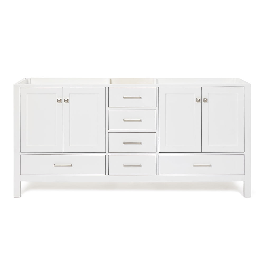 Ariel A073d-Bc Cambridge 72" Double Free Standing Vanity Cabinet Only - White