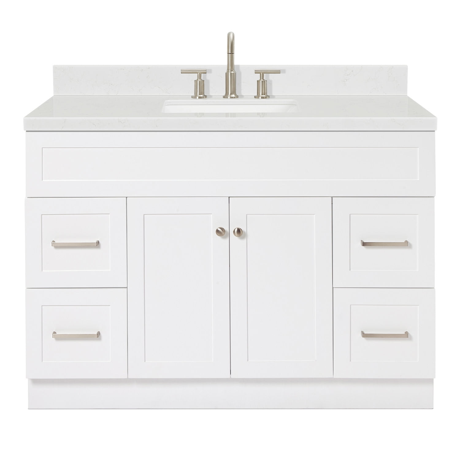 Ariel F048scqrvo Hamlet 48" Free Standing Single Basin Vanity Set - White