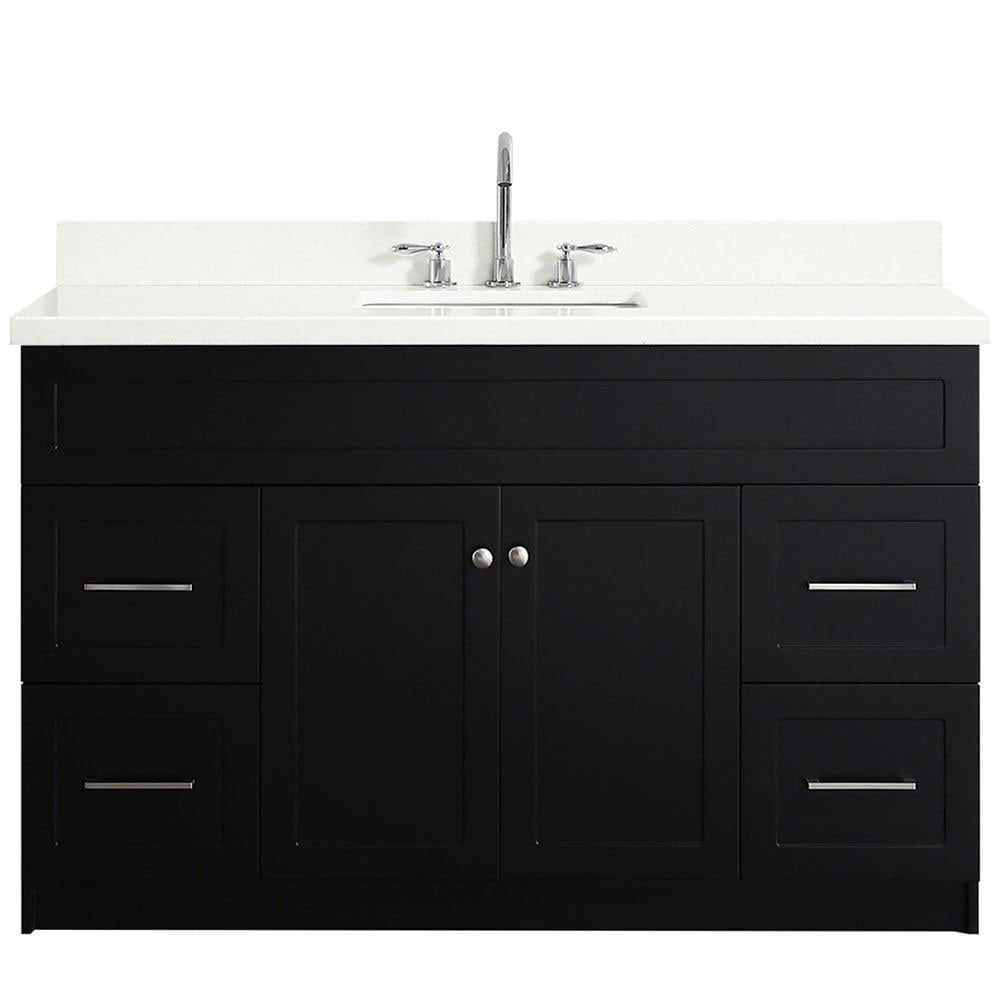 Ariel F055s-Wq-Vo Hamlet 55" Freestanding Single Basin Vanity Set - Black