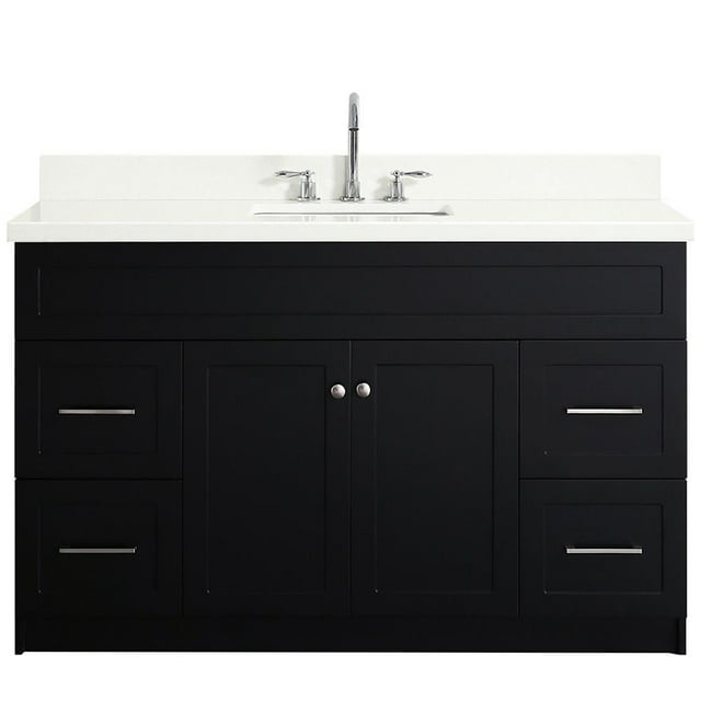 Ariel F055s-Wq-Vo Hamlet 55" Freestanding Single Basin Vanity Set - Black