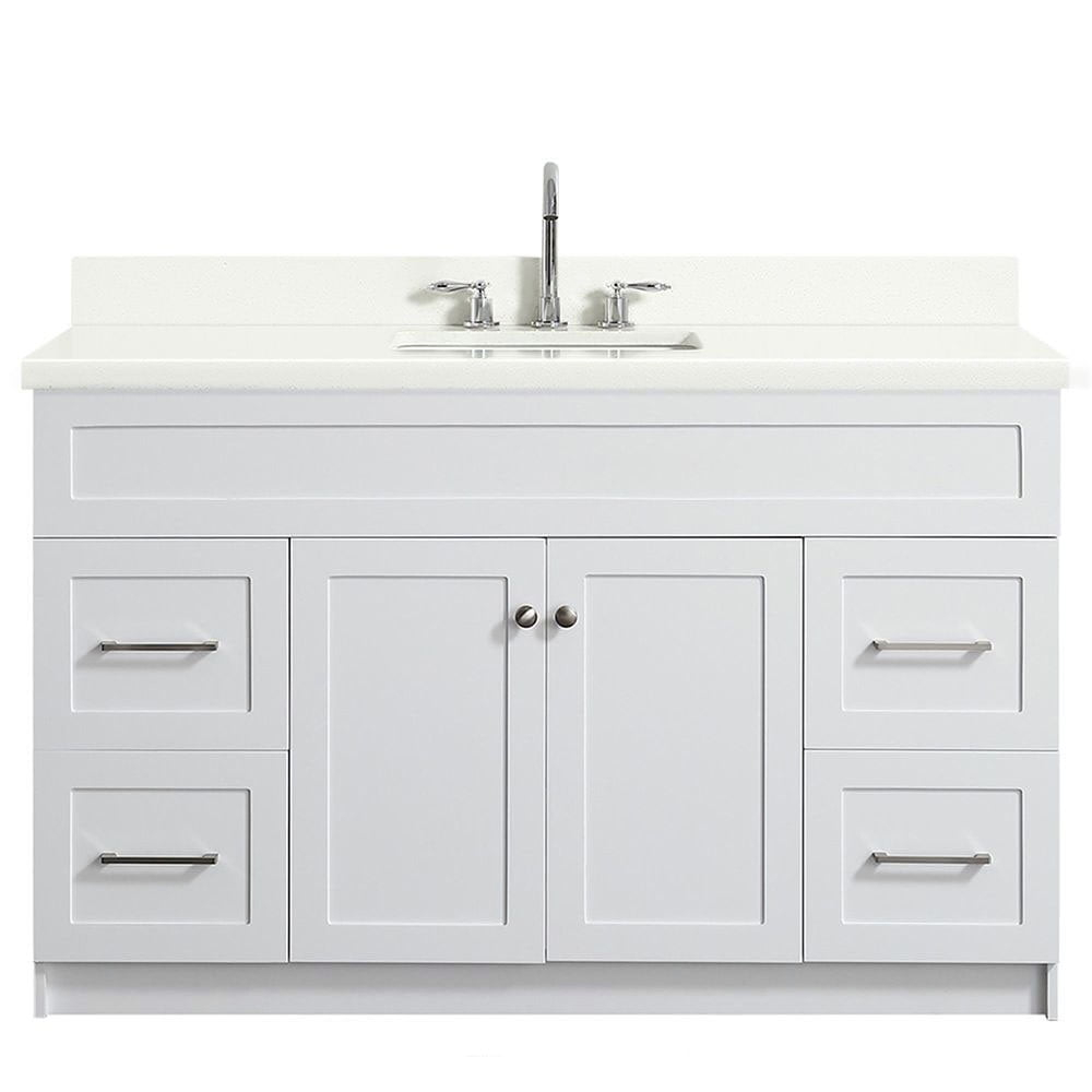 Ariel F055s-Wq-Vo Hamlet 55" Freestanding Single Basin Vanity Set - White