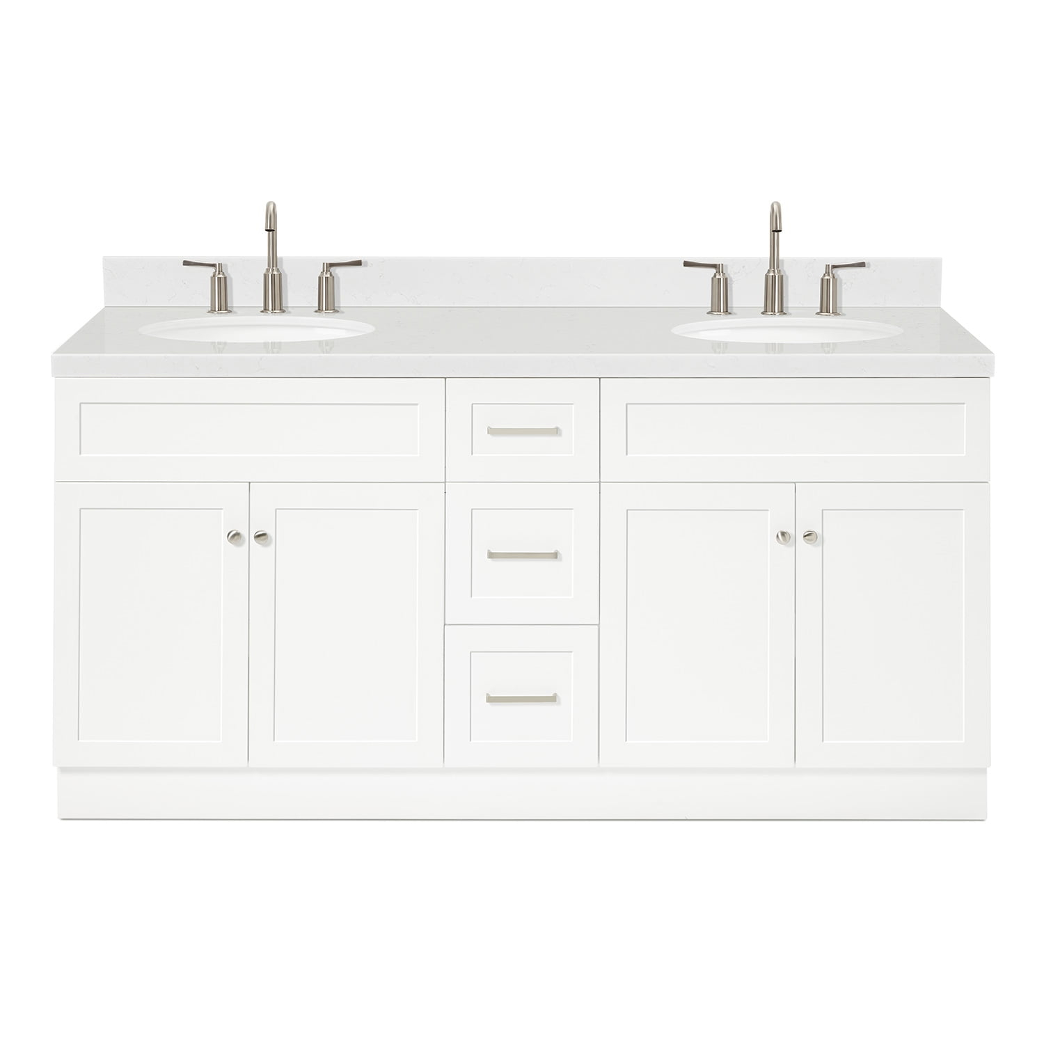 Ariel F072dcqovo Hamlet 72" Free Standing Double Basin Vanity Set - White
