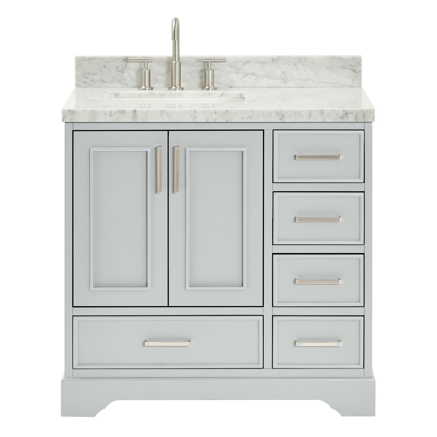 Ariel M037slcwrvo Stafford 37" Free Standing Single Basin Vanity Set - Grey