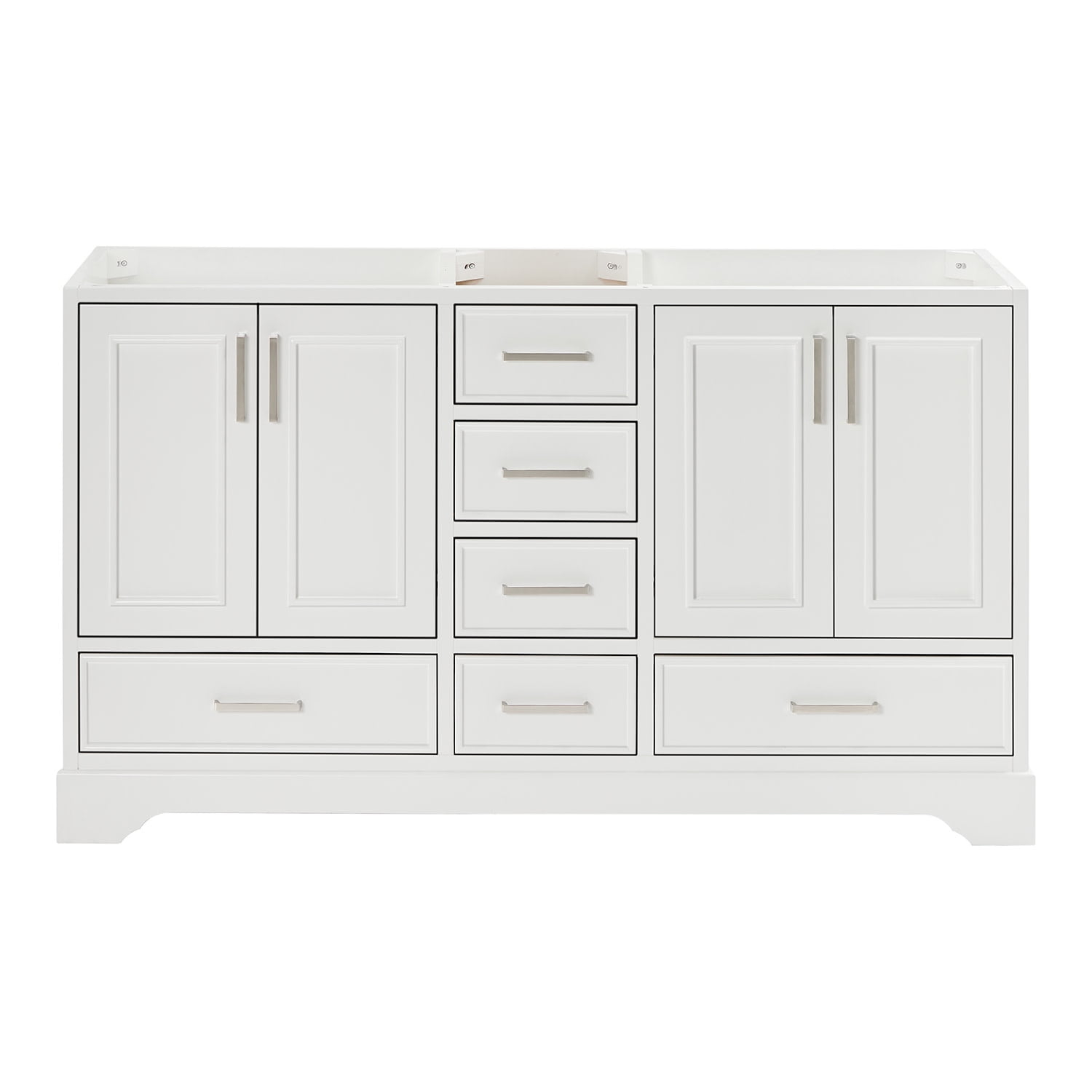 Ariel A061d-Bc Cambridge 60" Double Free Standing Vanity Cabinet Only - White