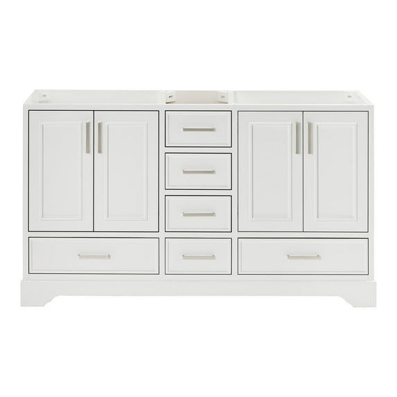 Ariel A061d-Bc Cambridge 60" Double Free Standing Vanity Cabinet Only - White