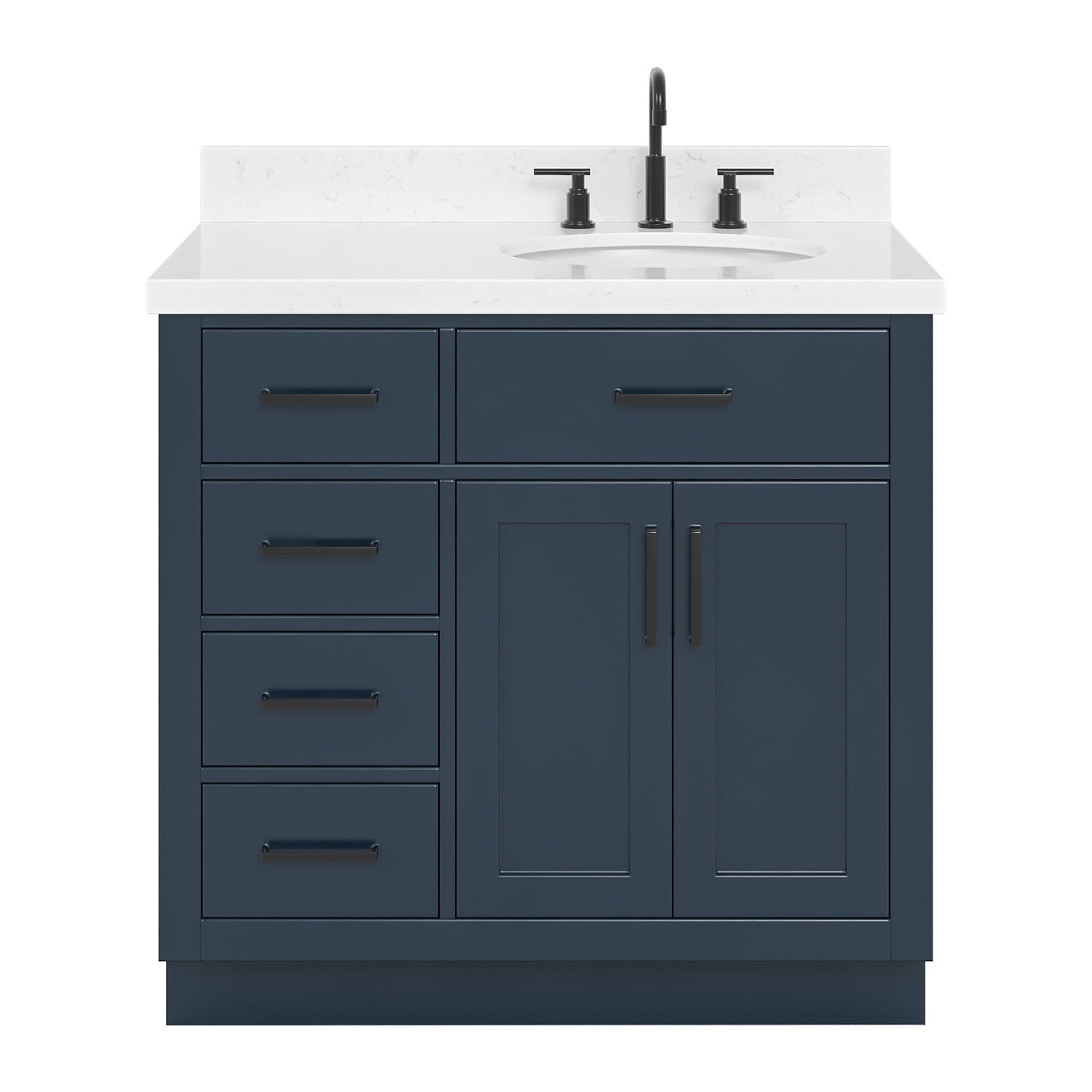 Ariel T036srcqovo Hepburn 36" Free Standing Single Basin Vanity Set - Blue