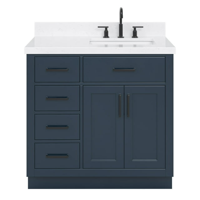 Ariel T036srcqrvo Hepburn 36" Free Standing Single Basin Vanity Set - Blue