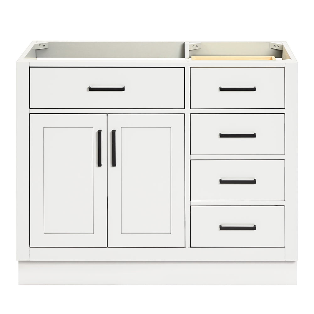 Ariel T042s-L-Bc Hepburn 42" Single Free Standing Vanity Cabinet Only - White