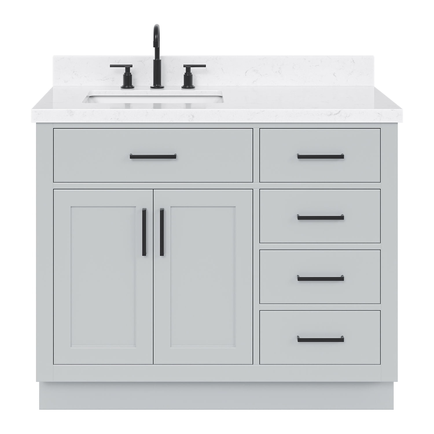 Ariel T042slcqrvo Hepburn 42" Free Standing Single Basin Vanity Set - Grey