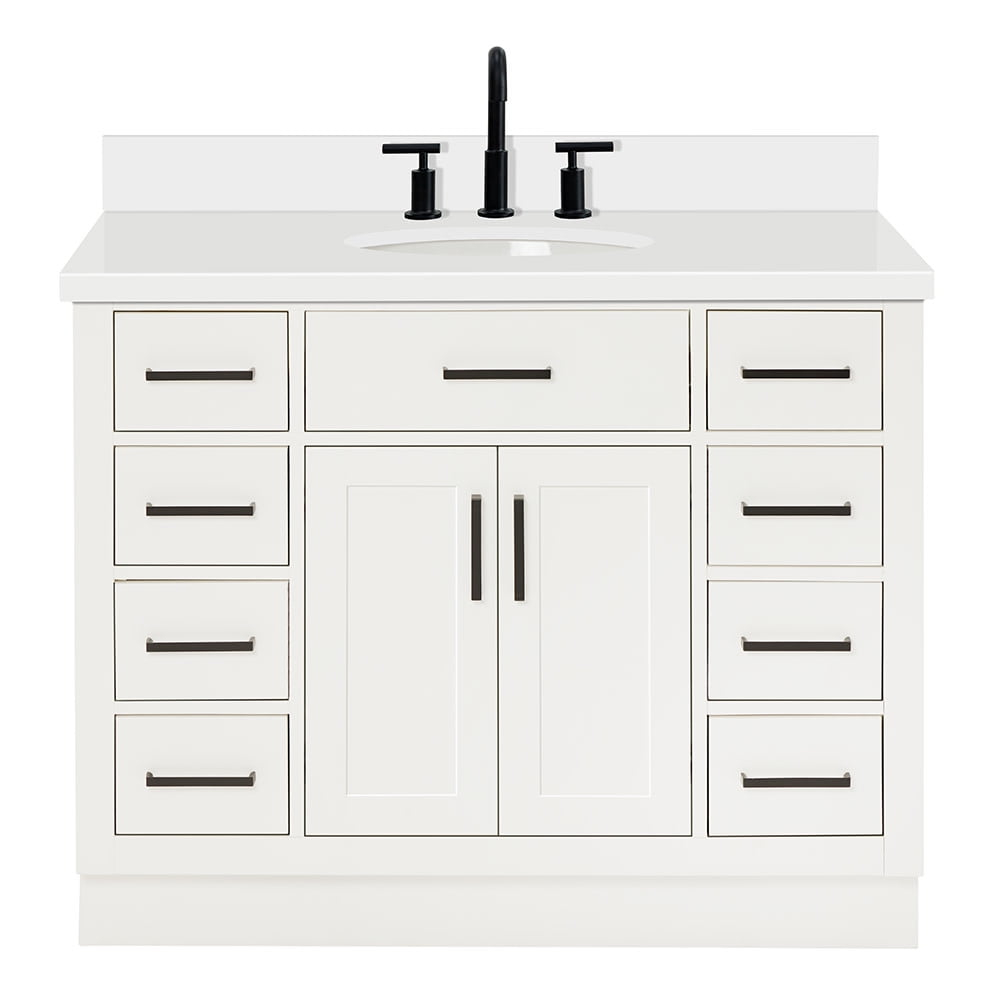 Ariel T043swqovo Hepburn 43" Free Standing Single Basin Vanity Set - White