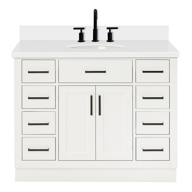 Ariel T043swqovo Hepburn 43" Free Standing Single Basin Vanity Set - White