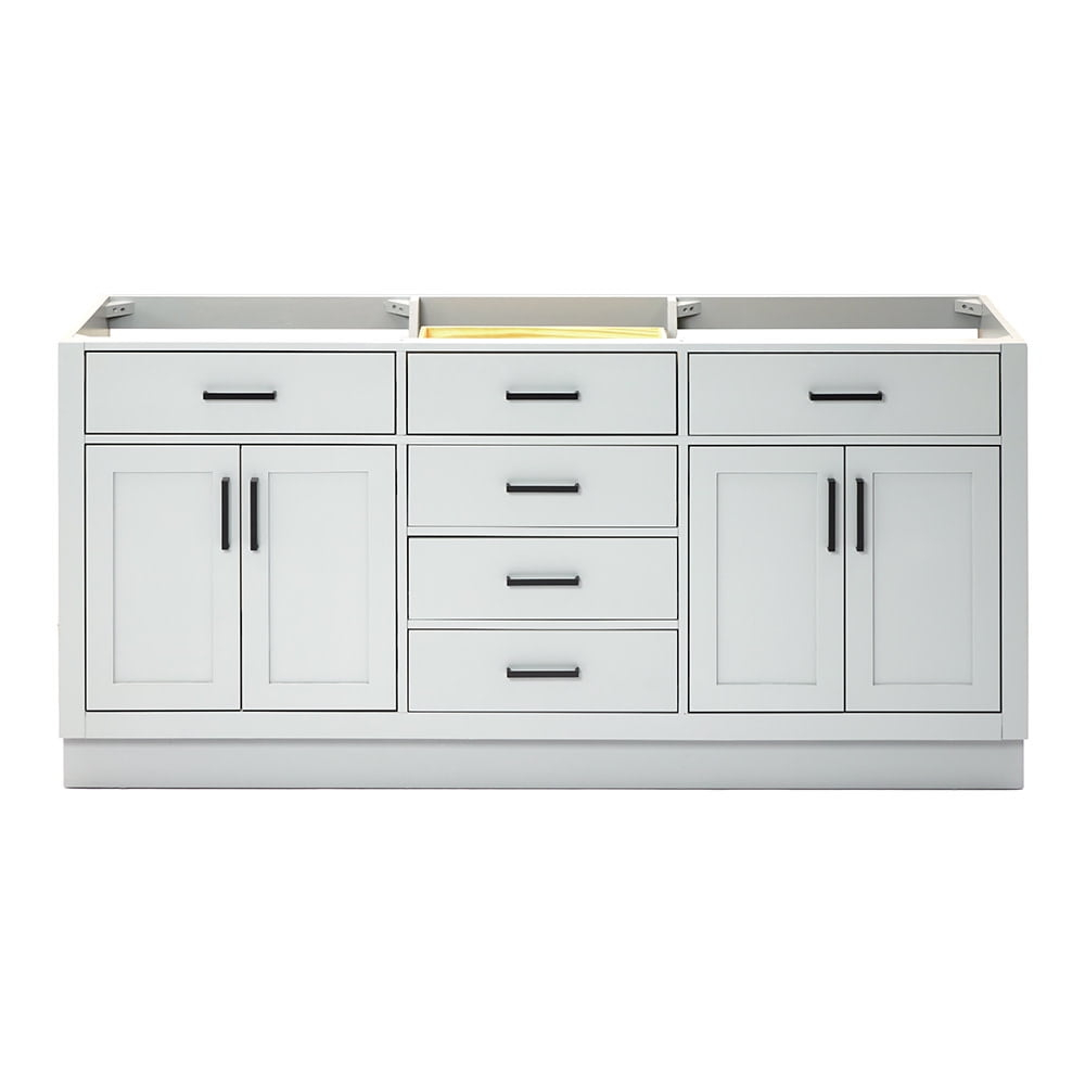 Ariel T072d-Bc Hepburn 72" Double Free Standing Vanity Cabinet Only - Grey