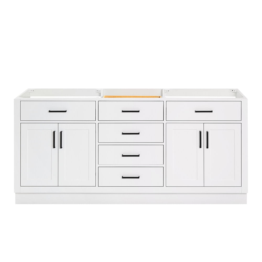 Ariel T072d-Bc Hepburn 72" Double Free Standing Vanity Cabinet Only - White
