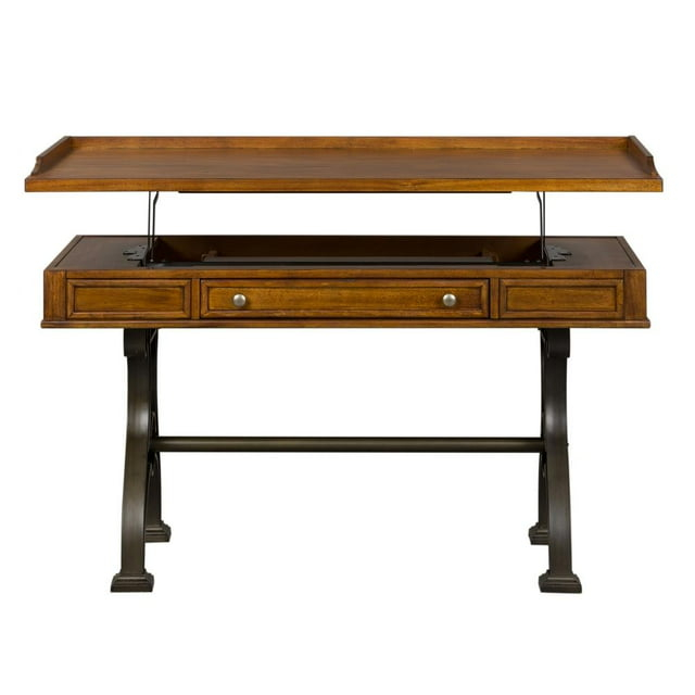 Arlington House Medium Brown Lift Top Writing Desk