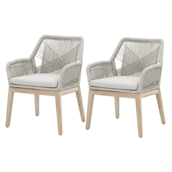 LOOMLAN Woven 19.5'' H Upholstered Armchair (Set of 2)