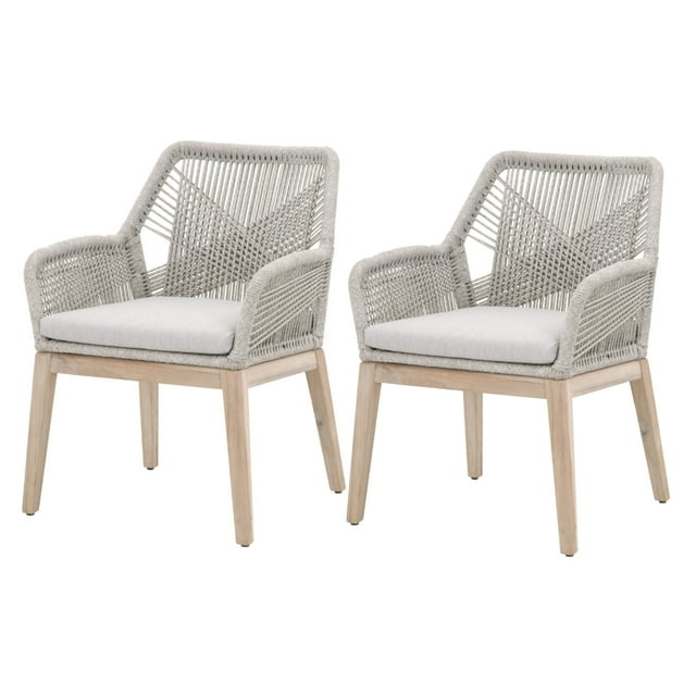 LOOMLAN Woven 19.5'' H Upholstered Armchair (Set of 2)